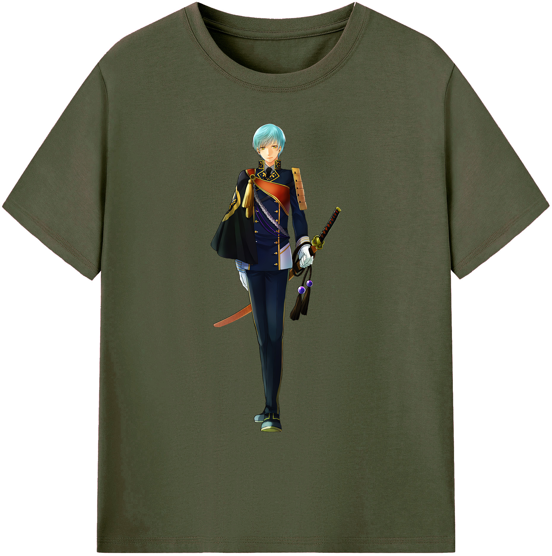 （画像用） 刀剣乱舞 Touken Ranbu 綿100％ メンズ半袖Tシャツ｜肌触りやわらか＆通気性